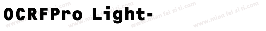 OCRFPro Light字体转换